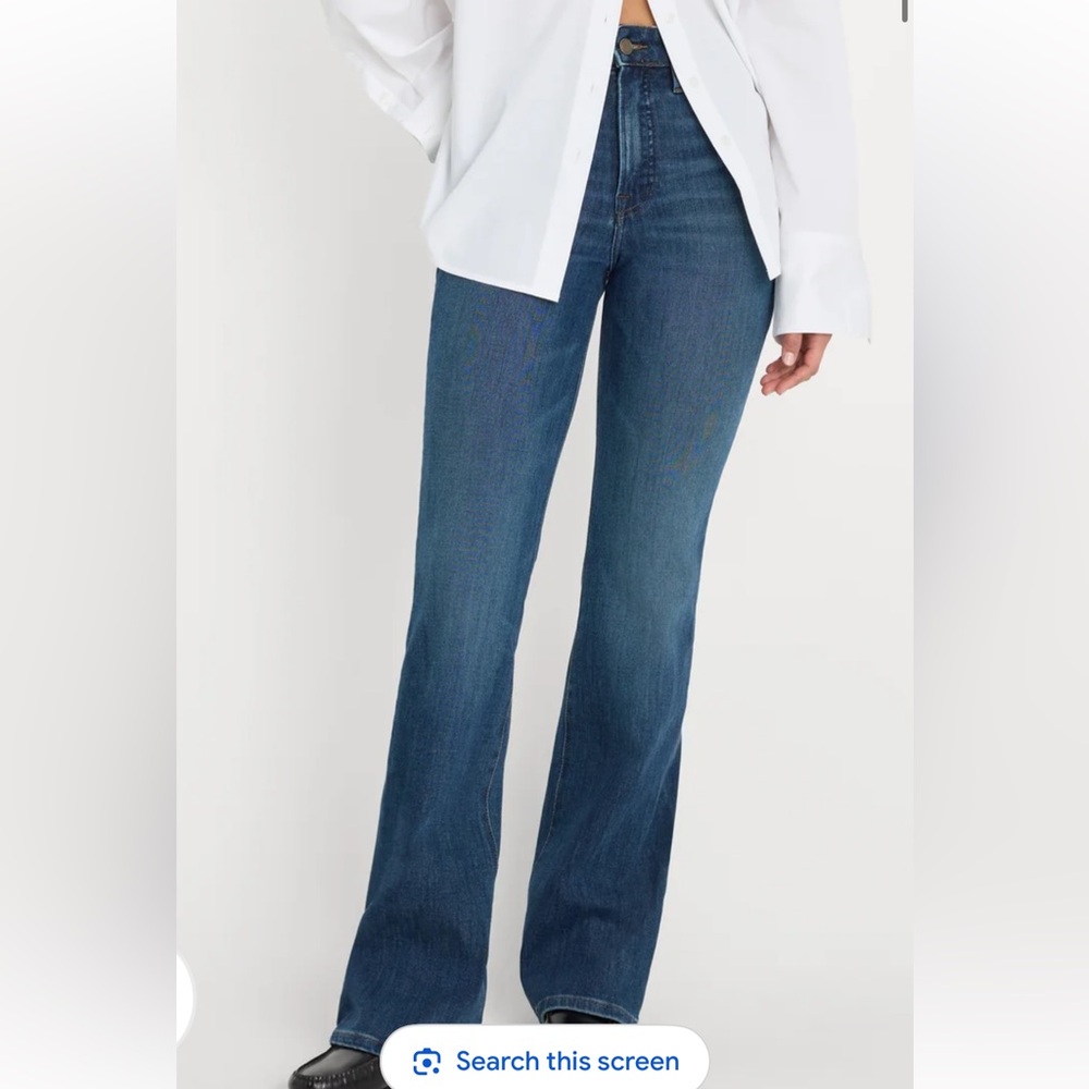 Good American Indigo Wide Leg Flare Jeans